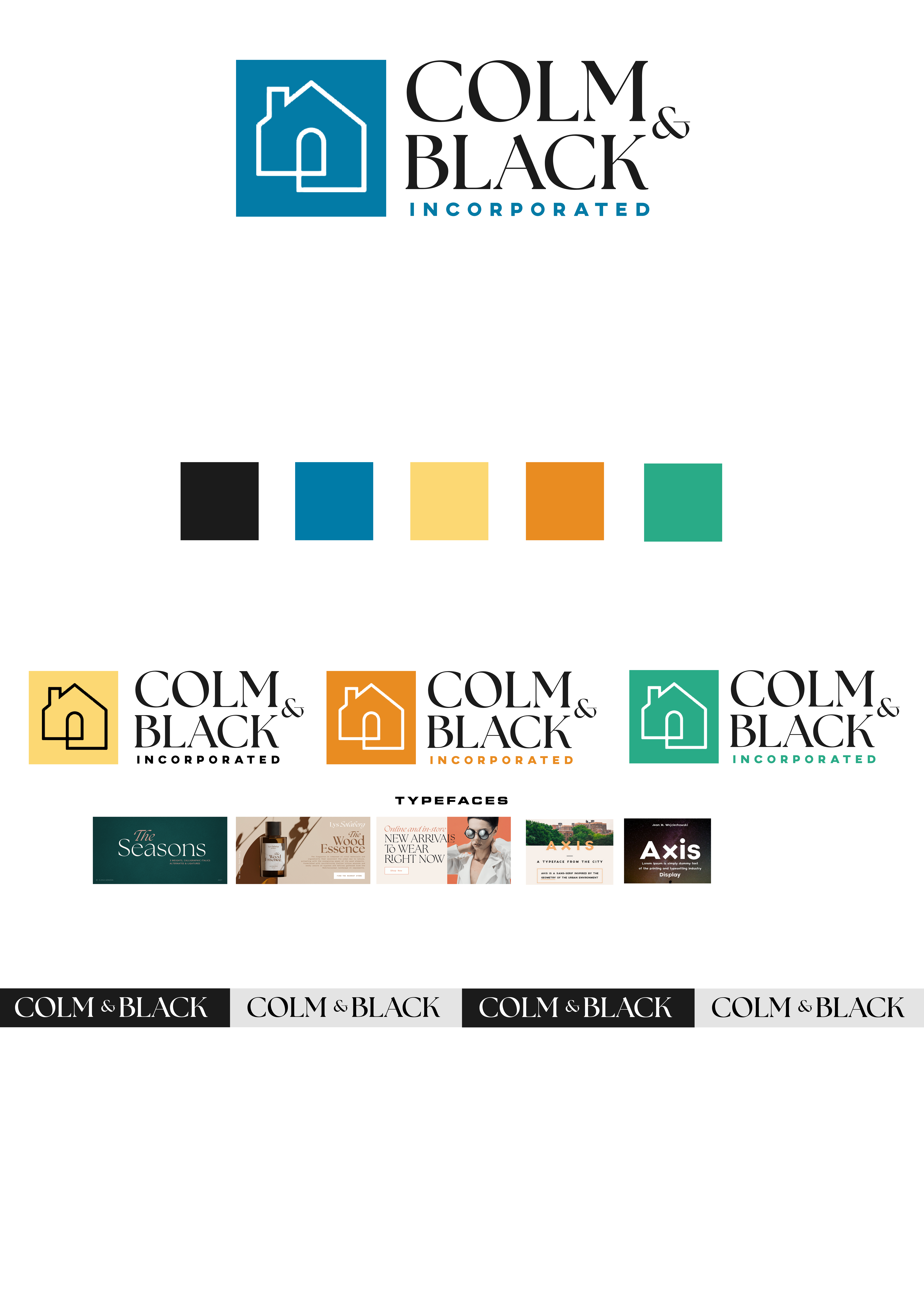 Colm & Black Logo Design Process and Style Guide
